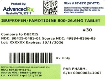 Ibuprofen Famotidine 800mg/26.6mg #30 (Ibuprofen Famotidine 800mg 26.6mg 80425 0483 01)
